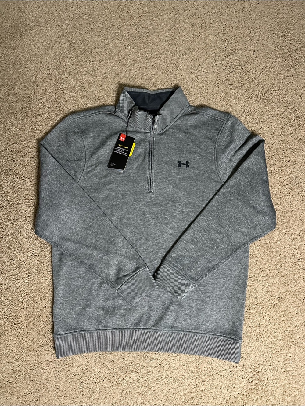 Under Armour Light Heather Gray Quarter-Zip Pullover